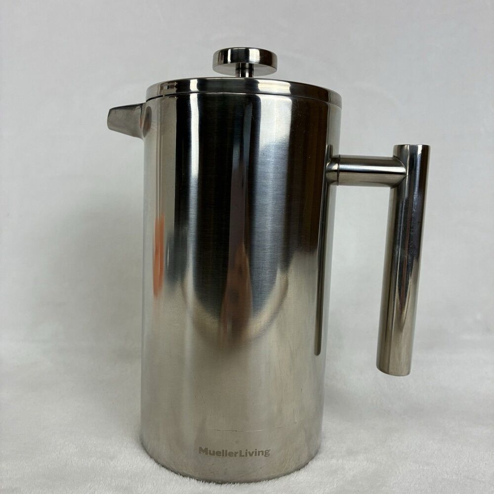 Mueller French Press Coffee Maker 34oz /1 Liter Stainless Steel Double Insulated